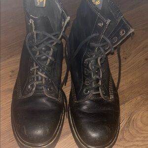 Dr. Martens Black Leather Combat Boots